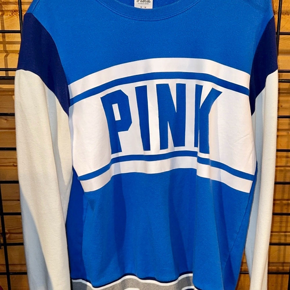 Victoria's Secret PINK Blue Crew Neck